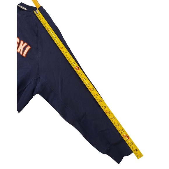 J.Crew Womens Navy Blue Apres Ski Sweatshirt Medium Pullover Cotton Peppy Boxy - Picture 7 of 10